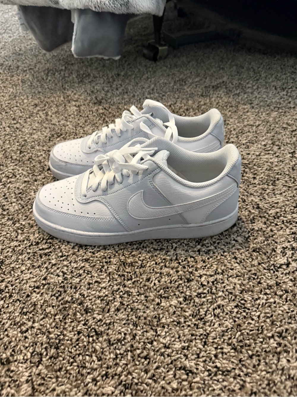 Nike White Low-Top Swoosh Sneakers
